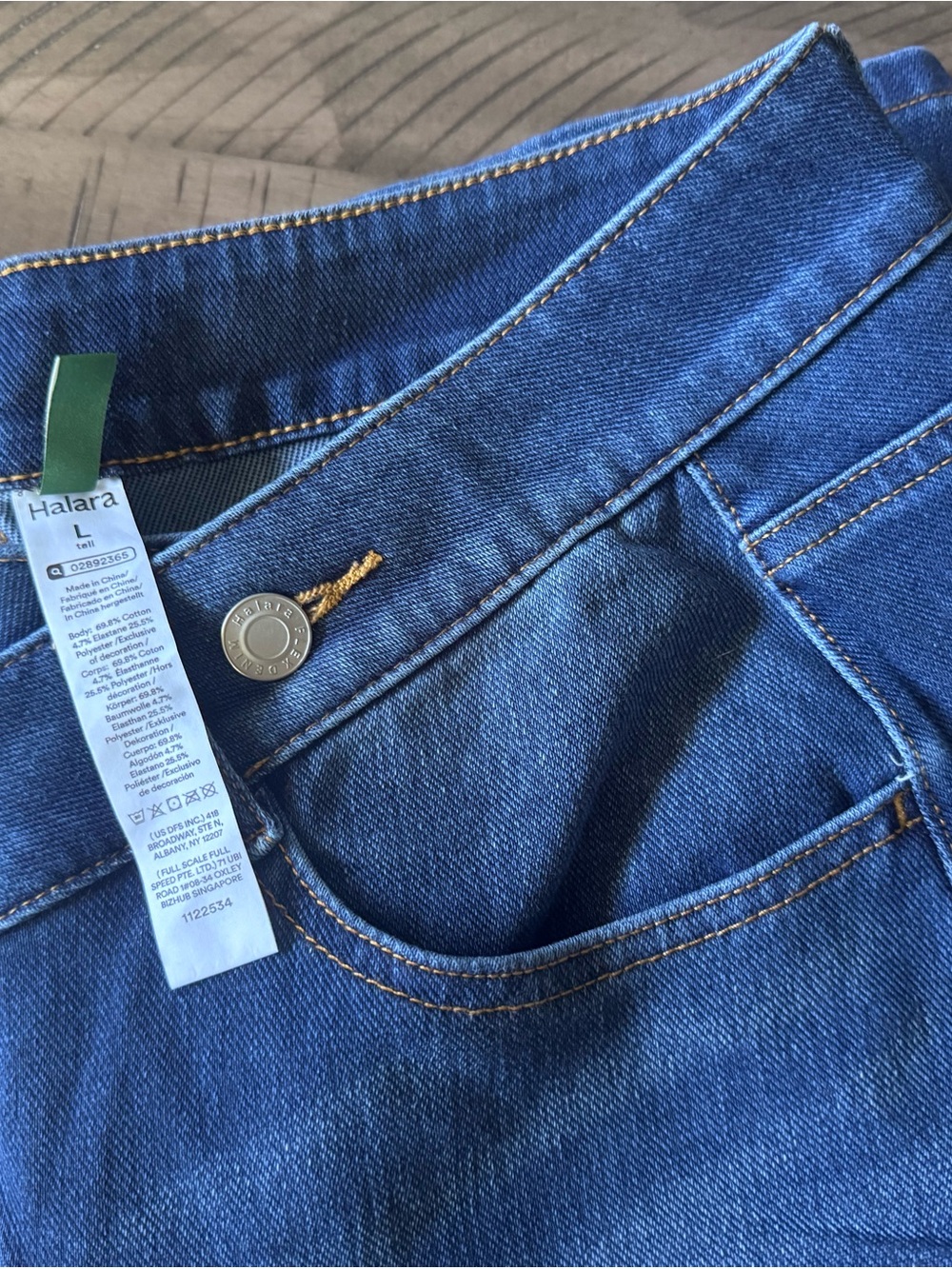 HALARA Blue High Waisted Denim Jeans